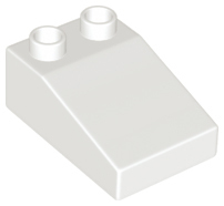 Duplo Brick 3 x 2 Slope 33° in White