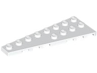 Wedge Plate 8 x 3, 8° Left in White
