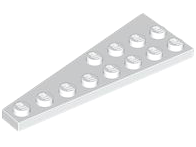 Wedge Plate 8 x 3, 8° Right in White