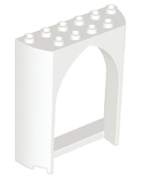Panel 2 x 6 x 6 with Gothic Arch in White