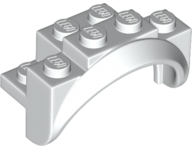 Wheel Arch, Mudguard 4 x 2 x 2 1/2 in White