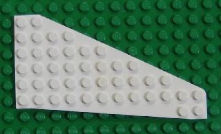 Wedge, Plate 7 x 12 Wing Right in White