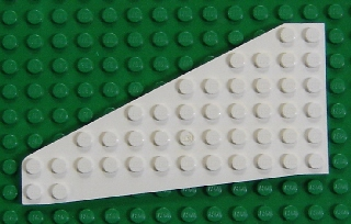 Wedge, Plate 7 x 12 Wing Left in White