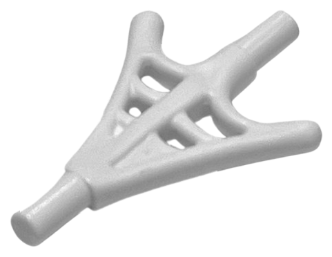 Web Effect Two Branches Bars on Each End in White