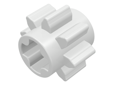 Technic Gear 8 Tooth in White