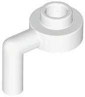 Plate Special Round 1 x 1 with Vertical Bar in White