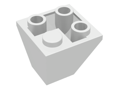 Brick Sloped Inverted 45° 2 x 2 Double Convex in White