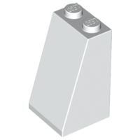 Brick Sloped 75° 2 x 2 x 3 [Solid Studs] in White