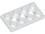 Technic Plate 2 x 4 [3 Holes] in White