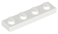 Plate 1 x 4 in White