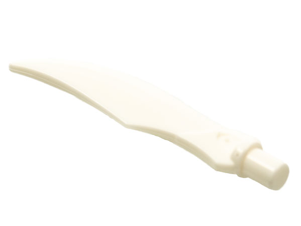 Weapon Sword Curved Blade with Bar in White