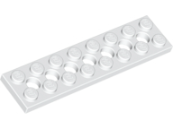 Technic Plate 2 x 8 [7 Holes] in White