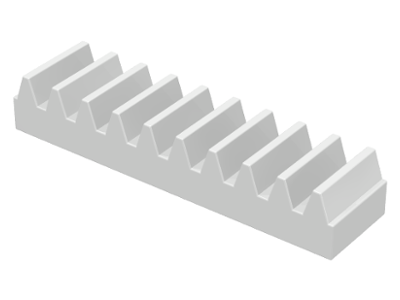 Technic Gear Rack 1 x 4 in White