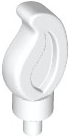 Wave / Flame Small with Pin in White