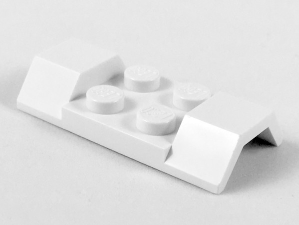 Wheel Arch, Mudguard 2 x 4 [Smooth] in White