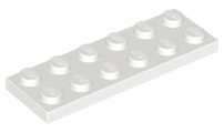 Plate 2 x 6 in White