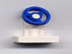 Steering Stand 1 x 2 with Blue Steering Wheel in White