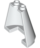 Cone Half 2 x 4 x 3 in White