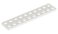 Plate 2 x 10 in White