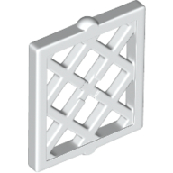 Window Pane Latticed 1 x 2 x 2 in White