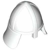 Helmet Castle with Neck Protector in White