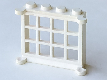 Minitalia Window 1 x 4 x 3 with 12 Panes in White