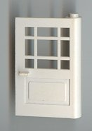 Minitalia Door 1 x 4 x 5 with 9 Panes in White