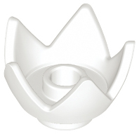 Crown / Flower / Egg Shell Half in White