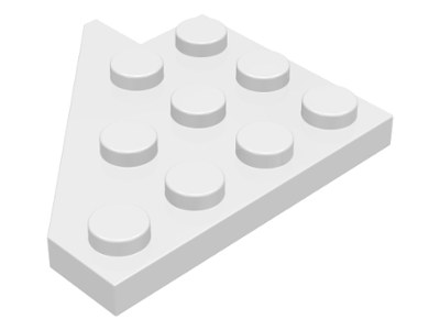 Wedge Plate 4 x 4 Wing Right in White