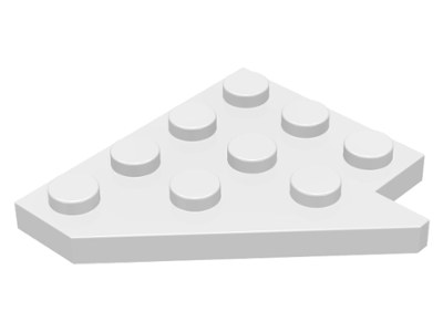 Wedge Plate 4 x 4 Wing Left in White