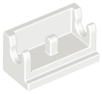 Hinge Brick 1 x 2 Base in White