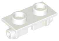 Hinge Brick 1 x 2 Top Plate Thin in White