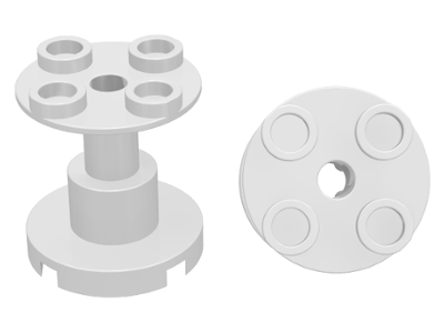 Support Round 2 x 2 x 2 Stand with Reach-Through Center Hole in White