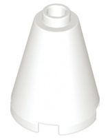 Cone 2 x 2 x 2, Open Stud in White