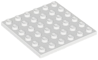 Plate 6 x 6 in White