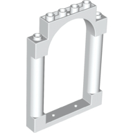 Panel 1 x 6 x 7 with 2 Columns and Arch in White