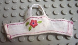 Scala, Halter Top with Dark Pink Flower in White