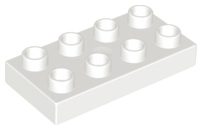 Duplo Plate 2 x 4 in White