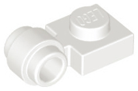 Plate Special 1 x 1 with Clip Light, Bar Hole [Thick Ring] in White
