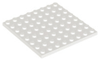 Plate 8 x 8 in White