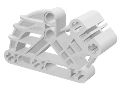 Large Figure Skeletal, Torso, Beam 2 x 4 x 7 Angled in White