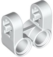 Technic Axle and Pin Connector Perpendicular Double Split in White