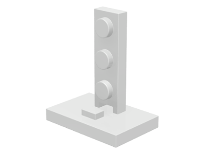 Bracket 2 x 3 - 1 x 3 (Train Signal Stand) in White