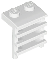 Plate Special 1 x 2 with Ladder in White