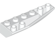 Brick Wedged, Curved Inverted 6 x 2 Right in White