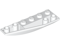 Brick Wedged, Curved Inverted 6 x 2 Left in White