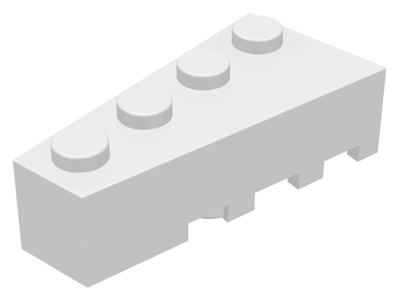 Brick Wedged, Angled 4 x 2 Left in White