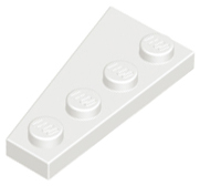 Wedge Plate 4 x 2 Right in White