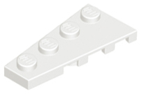 Wedge Plate 4 x 2 Left in White