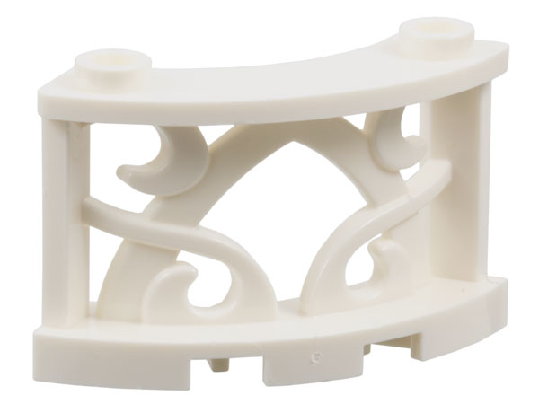 Fence Decorative 3 x 3 x 2 Quarter Round with 2 Studs in White